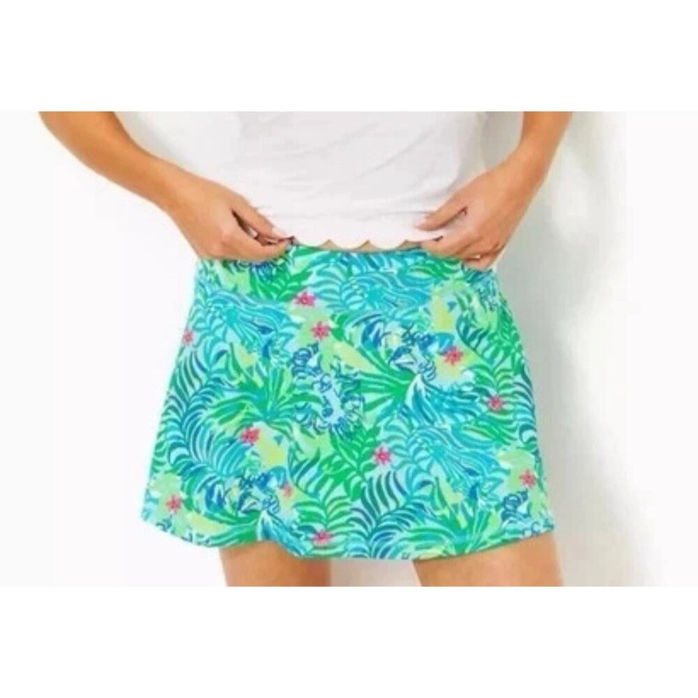 NWT Lilly Pulitzer Aila Skort Multi Via Parigi UPF50 Luxletic Size XL Tennis